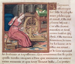 السيدة 17 Arachne ، من حياة النساء المشهورات ، ج .1505 بواسطة المدرسة الفرنسية