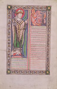 MS 186 fol.2v بيير لومبارد أسقف باريس ، من كتاب الفرضيات الأربع (كتاب الجمل) ، c.1160 بواسطة المدرسة الفرنسية