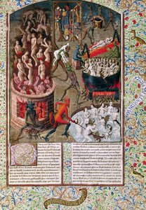 السيدة 246 f.383r Hell ، من الترجمة الفرنسية لـ De Civitate Dei بواسطة St. Augustine of Hippo (354-430) بواسطة المدرسة الفرنسية