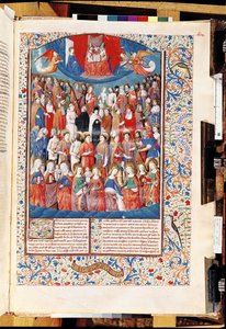 السيدة 246 f.406r الجنة ، من De Civitate Dei بواسطة القديس أوغسطينوس من فرس النهر (354-430) بواسطة المدرسة الفرنسية