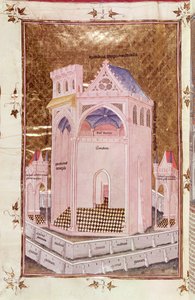 Ms 292 Tome 3 fol.214v معبد القدس ، من Postilles sur la Bible للكاتب نيكولاس دي لاير بواسطة المدرسة الفرنسية