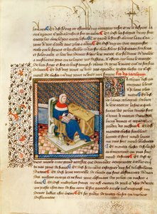السيدة 316 fol.3 فيلسوف على مكتبه ، من Les Dits Moraux des Philosophes بواسطة المدرسة الفرنسية
