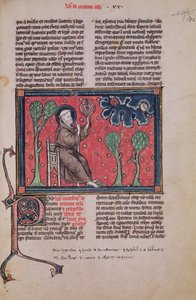 السيدة 320 Fol.192 The Heavens ، من De Natura rerum بقلم توماس فان كانتيمبري (1201-72) بواسطة المدرسة الفرنسية