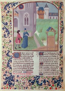 السيدة 5064 f.202v البستان ، رسم توضيحي من Le Livre des Prouffitz Champestres بقلم بيترو دي كريسينزي (1230-132021) بواسطة المدرسة الفرنسية
