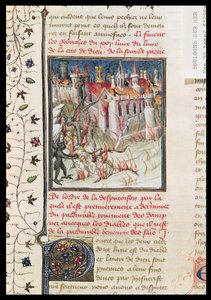 السيدة 55 t.2 fol.290v الجحيم ، من De Civitate Dei بواسطة القديس أغسطينوس من فرس النهر (354-430) ترجمة راؤول دي بريسلز ، 1400-50 بواسطة المدرسة الفرنسية
