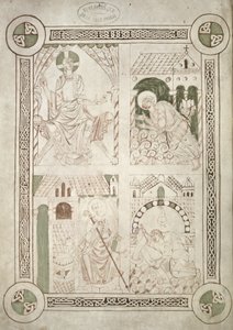السيدة 616 ص .1 ظ سانت أوغسطين عند أقدام المسيح والكاتب الأردوس تقدم كتابه إلى سانت فاست ، صورة اعترافات سانت أوغسطين بواسطة المدرسة الفرنسية