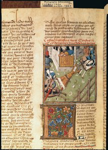 السيدة 622 fol.221v تعذيب برونهيلدا من ديس هومز إيضاحات ، 1460