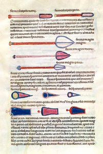 Ms 89 Ter fol.122v الأدوات الجراحية من أطروحة لأبي القاسم خلف بن العباس الزهراوي (البوكاسيس) بواسطة المدرسة الفرنسية