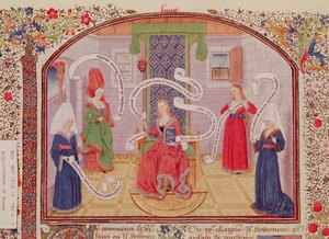 السيدة 927 Fol.93v نظرية الفضائل الفكرية من الأخلاق والسياسة والاقتصاد بواسطة أرسطو (384-322 قبل الميلاد) بواسطة المدرسة الفرنسية