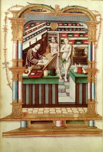 السيدة الاب 1537 المسيح الصيدلاني مع آدم وحواء ، من الأغاني الملكية في مفهوم توج بوي دي روان بواسطة المدرسة الفرنسية