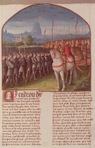 السيدة الاب 91 فول. 85 صفحة من قصة ميرلين بقلم روبرت دي بورون ، c.1482-89 بواسطة المدرسة الفرنسية