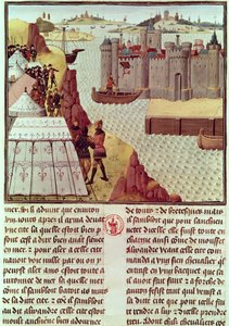 السيدة الأب 9342 صفحة من هيستوار دو جراند الكسندر بقلم جان فاكيلين ، c.1465 بواسطة المدرسة الفرنسية