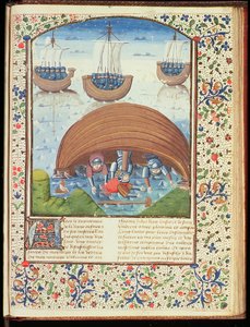 السيدة Hunter 371 f.147r مصير سلوقس ، من سقوط الأمراء ، بقلم جيوفاني بوكاتشيو (1313-75) 1467 بواسطة المدرسة الفرنسية