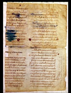 السيدة Lat 12832 Fol.A قائمة جرد لملكية العقارات الكارولنجية ، من Polyptych of the Abbot Irminon of Saint-Germain-des-Pres بواسطة المدرسة الفرنسية