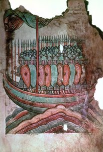 السيدة لات 1390 صفحة 7 جنود نورمان يعبرون القناة الإنجليزية من لا فيي دو سانت أوبين دانجيرز بواسطة المدرسة الفرنسية