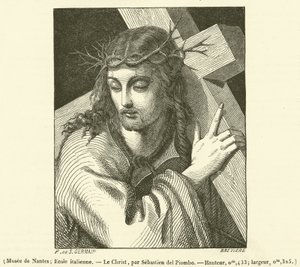 Musee de Nantes, Ecole italienne, Le Christ (engraving) بواسطة المدرسة الفرنسية