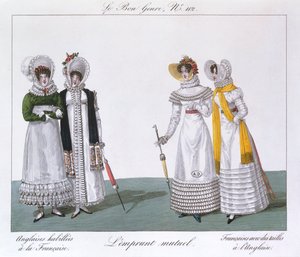 الاقتراض المتبادل ، لوحة من سلسلة Le Bon Genre ، c.1810 بواسطة المدرسة الفرنسية