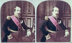 نابليون الثالث (1808-1873) ، c.1860 ، صورة مجسمة ملونة التقطت بين 1860 و 1870 بواسطة المدرسة الفرنسية