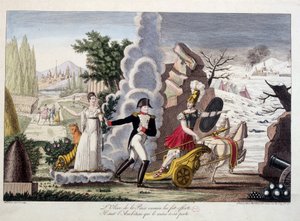 نابليون الأول بين الحرب والسلام ، حوالي عام 1815 - نابليون بين الحرب والسلام - تم تقديم زيتون السلام عبثًا ، وهو يتبع الطموح الذي أدى به إلى خسارته - في "نابليون الأول" ، مجموعة رسوم متحركة وهمية بواسطة المدرسة الفرنسية
