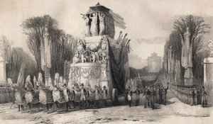 عودة نابليون من سانت هيلانة ، 1821 بواسطة المدرسة الفرنسية
