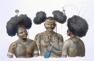 مواطنو غينيا الجديدة ، 1826 بواسطة المدرسة الفرنسية