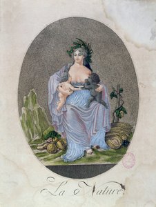 طبيعة الرضاعة الطبيعية لطفل أسود وطفل أبيض ، ج 1792 بواسطة المدرسة الفرنسية
