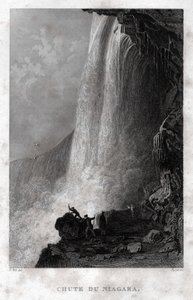 شلالات نياجرا. (نقش ، حوالي 1860) بواسطة المدرسة الفرنسية