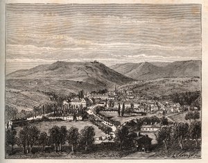 Niederbronn-les-Bains في الألزاس - نقش في "فرنسا اللامعة: الجغرافيا والتاريخ والإدارة الإحصائية" بقلم V.A. Malt-Brown. 1884 بواسطة المدرسة الفرنسية