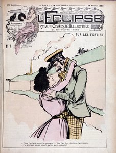على التحصينات: الولد الشرير (السفاح) وصديقته - couv. "" الكسوف "" "بتاريخ 16/2/1899. بواسطة المدرسة الفرنسية