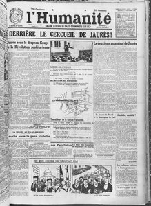 تنظيم نقل جان جوريس إلى البانثيون ، باريس ، من LHumanite ، 23 نوفمبر 1924 (ورق مطبوع) بواسطة المدرسة الفرنسية