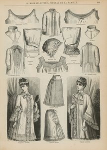 صفحة من La Mode Illustree ، 1885 بواسطة المدرسة الفرنسية