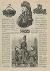 صفحة من La Mode Illustree ، 1885 بواسطة المدرسة الفرنسية