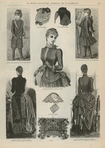 صفحة من La Mode Illustree ، 1885 بواسطة المدرسة الفرنسية