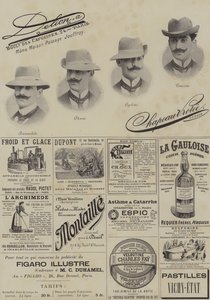 صفحة إعلانات من Le Figaro Illustre ، ديسمبر 1897 (litho) بواسطة المدرسة الفرنسية