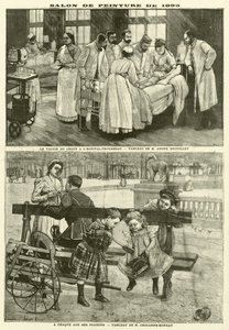 لوحات معروضة في صالون باريس عام 1895 (نقش) بواسطة المدرسة الفرنسية