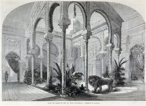 بارك دو مونتسوريس: داخل قصر باي في تونس في المعرض العالمي لعام 1867. بواسطة المدرسة الفرنسية