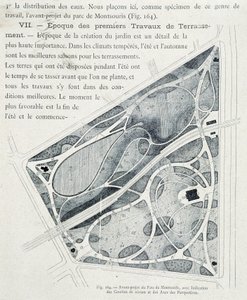 Parc du Montsouris: plan of the garden in advance بواسطة المدرسة الفرنسية