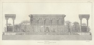 Persepolis ، Hypostyle Hall of Xerxes ، الارتفاع الهندسي ، تم ترميمه بواسطة Ch Chipiez بواسطة المدرسة الفرنسية