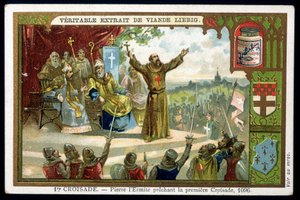 Peter the Hermit preaching the 1st Crusade بواسطة المدرسة الفرنسية