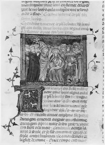 فيليب الرابع ، رسم توضيحي من Grandes Chroniques de France ، 1375-79 بواسطة المدرسة الفرنسية
