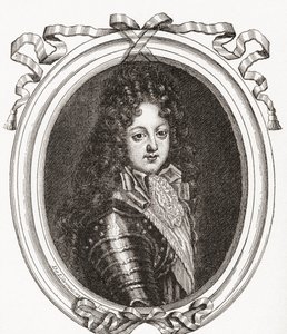 فيليب أورليانز ، دوق أورليانز ودوق شارتر ، 1674 1723. عضو في العائلة المالكة الفرنسية ووصي المملكة. من Les Heures Libres تم نشره عام 1908. بواسطة المدرسة الفرنسية