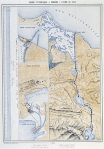 رحلة رائعة عبر برزخ السويس (مخطط السويس) في "" افتتاح قناة السويس بواسطة ج. نيكول. 1869 بواسطة المدرسة الفرنسية