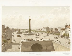 ساحة الباستيل ، 1841 بواسطة المدرسة الفرنسية