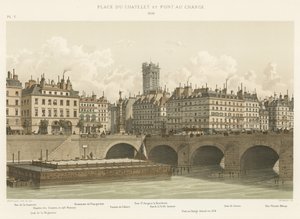 مكان du Chatelet و Pont au Change ، 1830 بواسطة المدرسة الفرنسية