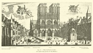 ضع du Parvis في عام 1650 ، فاكس لنقش لفان ميرلين بواسطة المدرسة الفرنسية