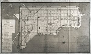 الخطة الرئيسية لمدينة Les Cayes ، 1789 بواسطة المدرسة الفرنسية
