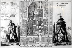 مخطط حدائق إمبراطور بكين ، من Jardins Anglo-Chinois a la Mode ، بقلم جورج لويس لو روج ، تم نشره عام 177-78 بواسطة المدرسة الفرنسية
