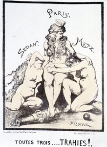 Political cartoon “All three... betrayed!.” بواسطة المدرسة الفرنسية