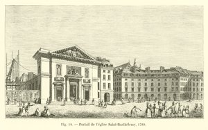 بوابة كنيسة سانت بارتيليمي ، 1789 بواسطة المدرسة الفرنسية