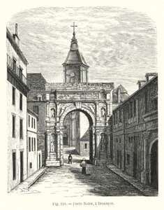 Porte Noire ، في بيزانكون (نقش) بواسطة المدرسة الفرنسية